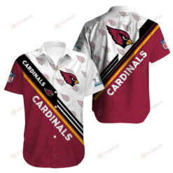 Arizona Cardinals with Stripes Curved Hawaiian Shirt