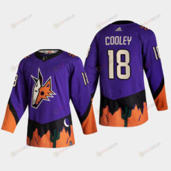 Arizona Coyotes 18 Logan Cooley 2022 NHL Draft Purple Jersey Reverse Retro