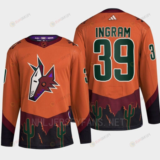 Arizona Coyotes 2022 Reverse Retro 2.0 Connor Ingram 39 Orange Primegreen Jersey Men's