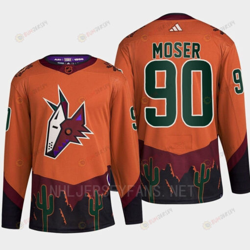 Arizona Coyotes 2022 Reverse Retro 2.0 Janis Moser 90 Orange Primegreen Jersey Men's