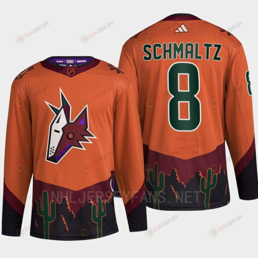 Arizona Coyotes 2022 Reverse Retro 2.0 Nick Schmaltz 8 Orange Primegreen Jersey Men's