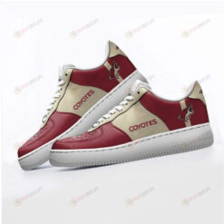 Arizona Coyotes Logo Pattern Air Force 1 Printed In Red Yellow