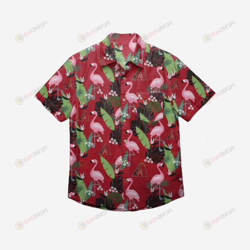 Arizona Diamondbacks Floral Button Up Hawaiian Shirt