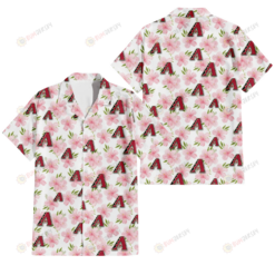 Arizona Diamondbacks Light Pink Hibiscus White Background 3D Hawaiian Shirt