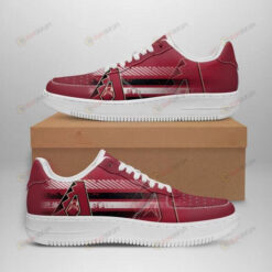 Arizona Diamondbacks Logo Pattern Air Force 1 Printed In Red