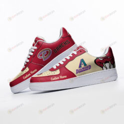 Arizona Diamondbacks Mascot Logo Pattern Custom Name Air Force 1 Printed