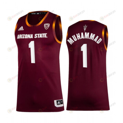 Arizona State Sun Devils 1 Luther Muhammad Maroon 2022-23 Jersey