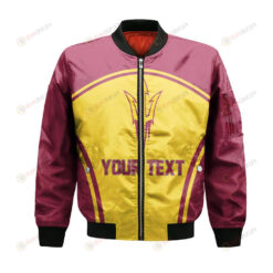 Arizona State Sun Devils Bomber Jacket 3D Printed Curve Style Sport