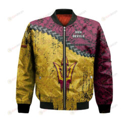 Arizona State Sun Devils Bomber Jacket 3D Printed Grunge Polynesian Tattoo