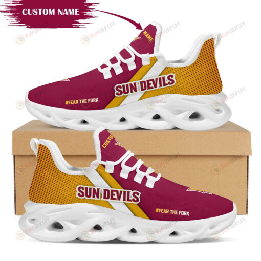 Arizona State Sun Devils Custom Name Logo Pattern 3D Max Soul Sneaker Shoes