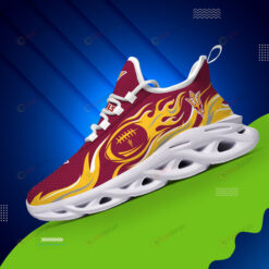 Arizona State Sun Devils Logo Fireball Pattern 3D Max Soul Sneaker Shoes