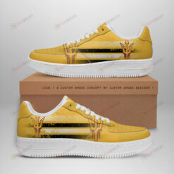 Arizona State Sun Devils Logo Stripe Pattern Air Force 1 Printed In Yellow