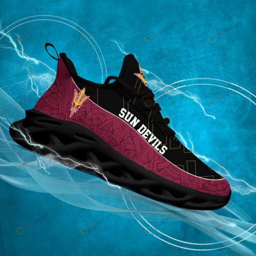 Arizona State Sun Devils Logo Texture Pattern 3D Max Soul Sneaker Shoes