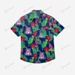 Arizona Wildcats Floral Button Up Hawaiian Shirt