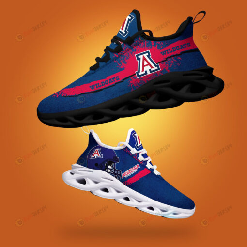 Arizona Wildcats Logo Helmet And Splatter Pattern 3D Max Soul Sneaker Shoes