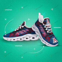 Arizona Wildcats Logo Hole Pattern 3D Max Soul Sneaker Shoes In Blue