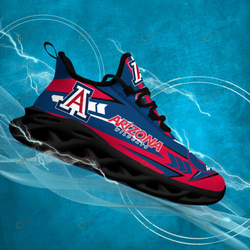 Arizona Wildcats Logo Pattern 3D Max Soul Sneaker Shoes In Blue Red