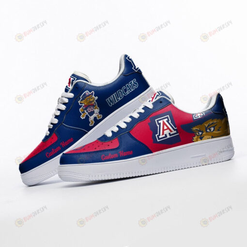 Arizona Wildcats Mascot Logo Pattern Custom Name Air Force 1 Printed