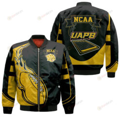 Arkansas-Pine Bluff Golden Lions Bomber Jacket 3D Printed - Fire Football