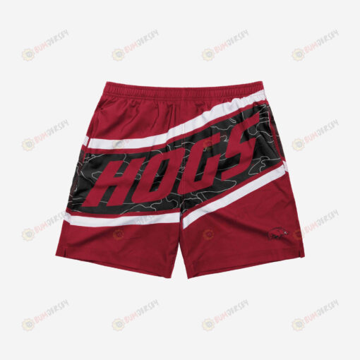 Arkansas Razorbacks Big Wordmark Hawaiian Men Shorts Swim Trunks - Print Shorts