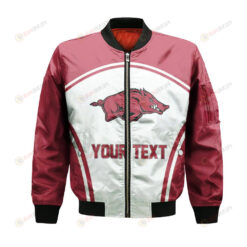 Arkansas Razorbacks Bomber Jacket 3D Printed Curve Style Sport