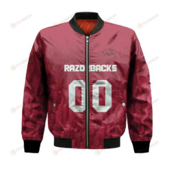 Arkansas Razorbacks Bomber Jacket 3D Printed Team Logo Custom Text And Number