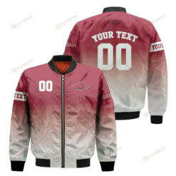 Arkansas Razorbacks Fadded Bomber Jacket 3D Printed