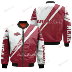 Arkansas Razorbacks Logo Bomber Jacket 3D Printed Cross Style