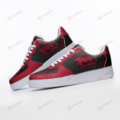 Arkansas Razorbacks Logo Pattern Red Black Air Force 1 Printed