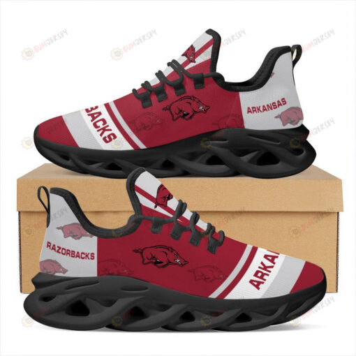 Arkansas Razorbacks Logo Stripe Pattern 3D Max Soul Sneaker Shoes