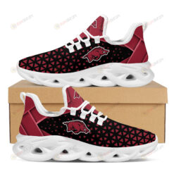 Arkansas Razorbacks Logo Triangle Pattern 3D Max Soul Sneaker Shoes