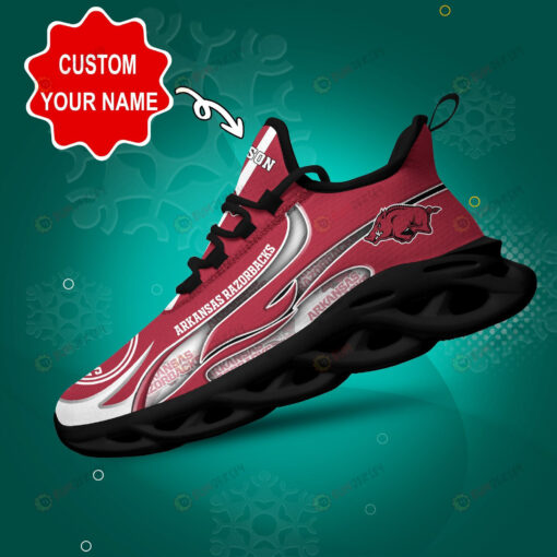 Arkansas Razorbacks Logo Unique Pattern Custom Name 3D Max Soul Sneaker Shoes