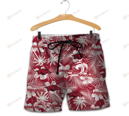 Arkansas Razorbacks Men Shorts Tropical Seamless