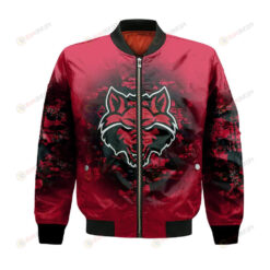 Arkansas State Red Wolves Bomber Jacket 3D Printed Camouflage Vintage