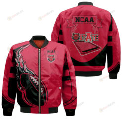 Arkansas State Red Wolves Bomber Jacket 3D Printed - Fire Football