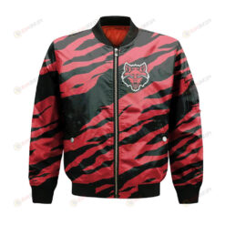 Arkansas State Red Wolves Bomber Jacket 3D Printed Sport Style Team Logo Pattern