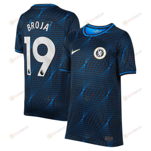 Armando Broja 19 Chelsea 2023/24 Away YOUTH Jersey - Navy