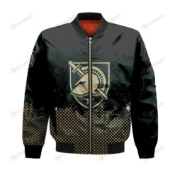 Army Black Knights Bomber Jacket 3D Printed Basketball Net Grunge Pattern