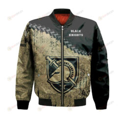 Army Black Knights Bomber Jacket 3D Printed Grunge Polynesian Tattoo