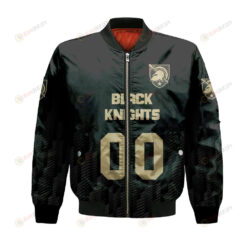 Army Black Knights Bomber Jacket 3D Printed Team Logo Custom Text And Number