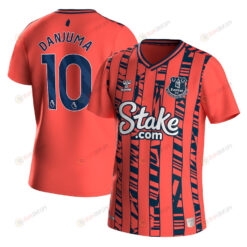 Arnaut Danjuma 10 Everton 2023/24 Hummel Away Men Jersey - Orange