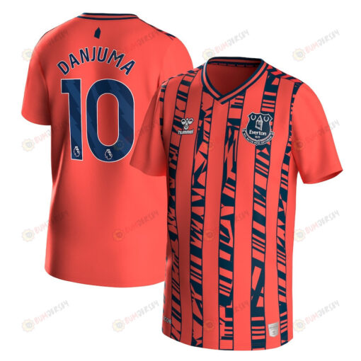 Arnaut Danjuma 10 Everton 2023/24 Hummel Away YOUTH Jersey - Orange