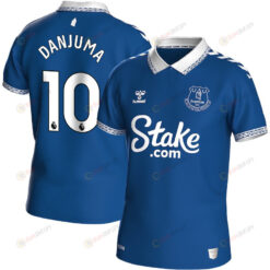 Arnaut Danjuma 10 Everton FC 2023-24 Premier League Hummel Home Men Jersey - Blue