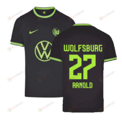 Arnold 27 Wolfsburg 2022-2023 Away Men Jersey - Black