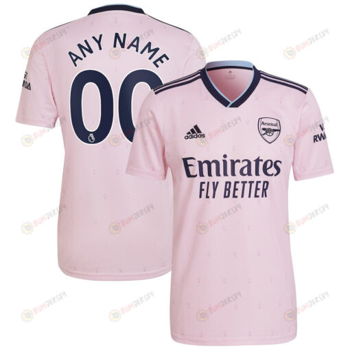 Arsenal 2022/23 Third Player Men Custom Jersey - Pink