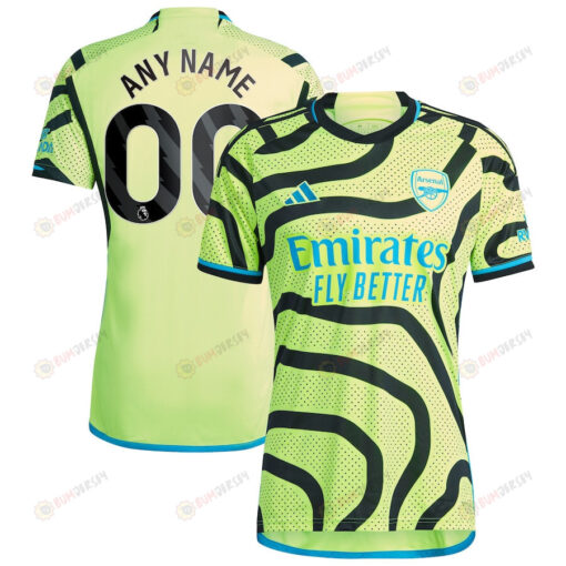 Arsenal 2023/24 Away Custom Men Jersey - Yellow