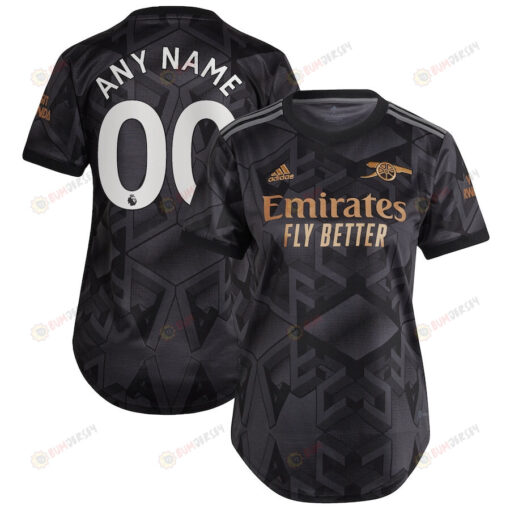 Arsenal Women 2022/23 Away Custom Jersey - Black