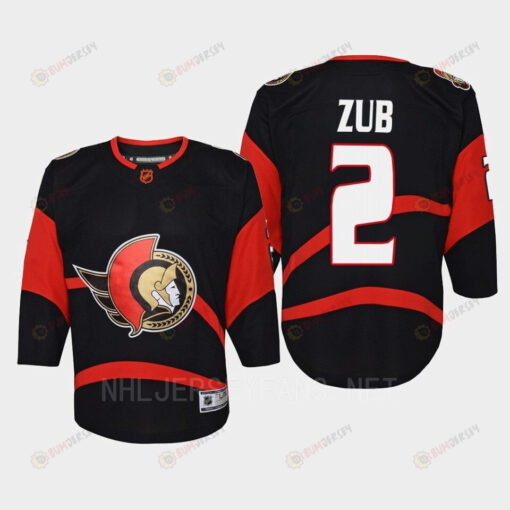 Artem Zub 2 Ottawa Senators 2022 Special Edition 2.0 Retro Youth Jersey Black