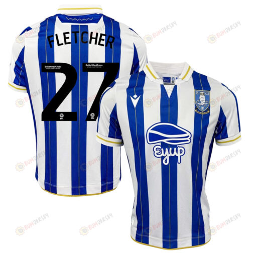 Ashley Fletcher 27 Sheffield Wednesday FC 2023-24 Home Men Jersey - Blue