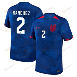 Ashley Sanchez 2 USA Women's National Team 2023-24 World Cup Away Men Jersey